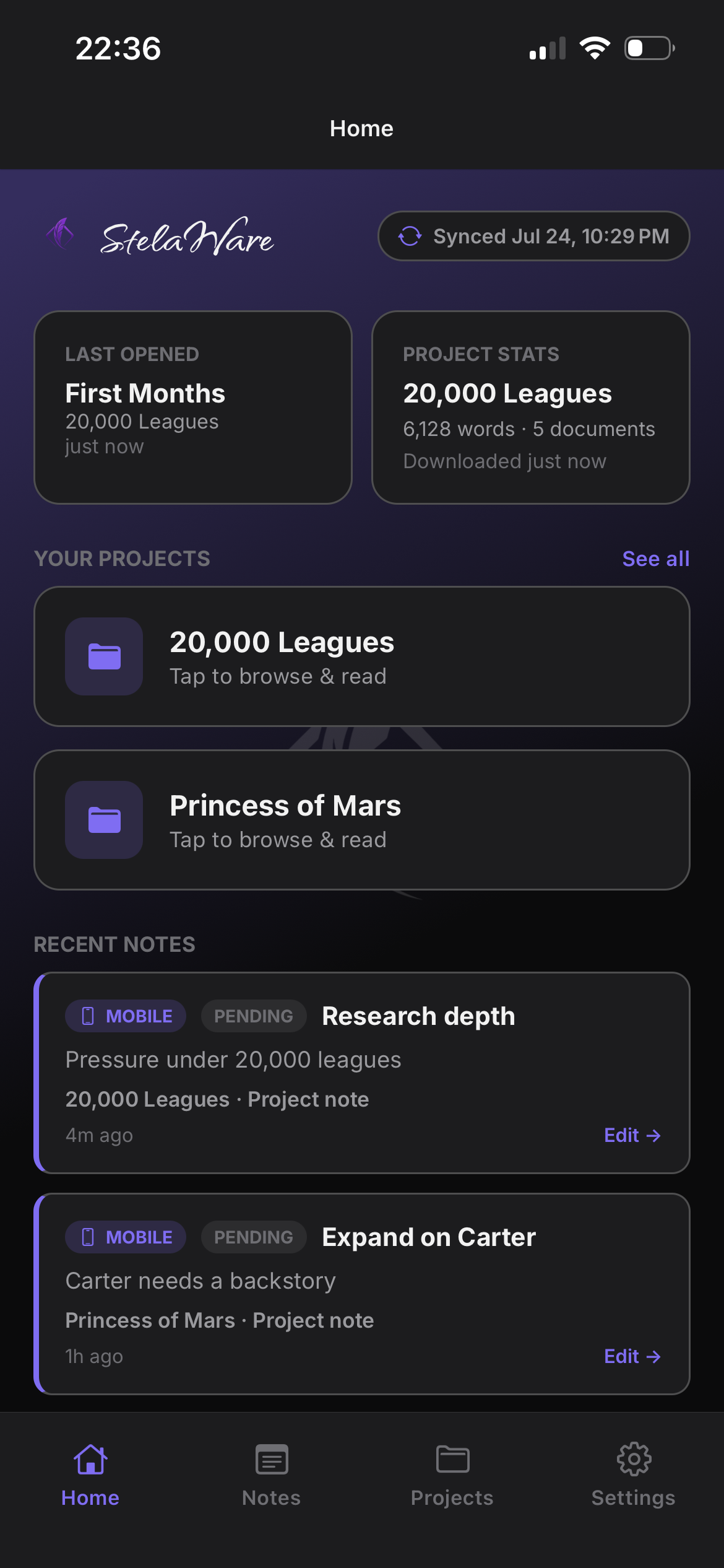Companion default home screen