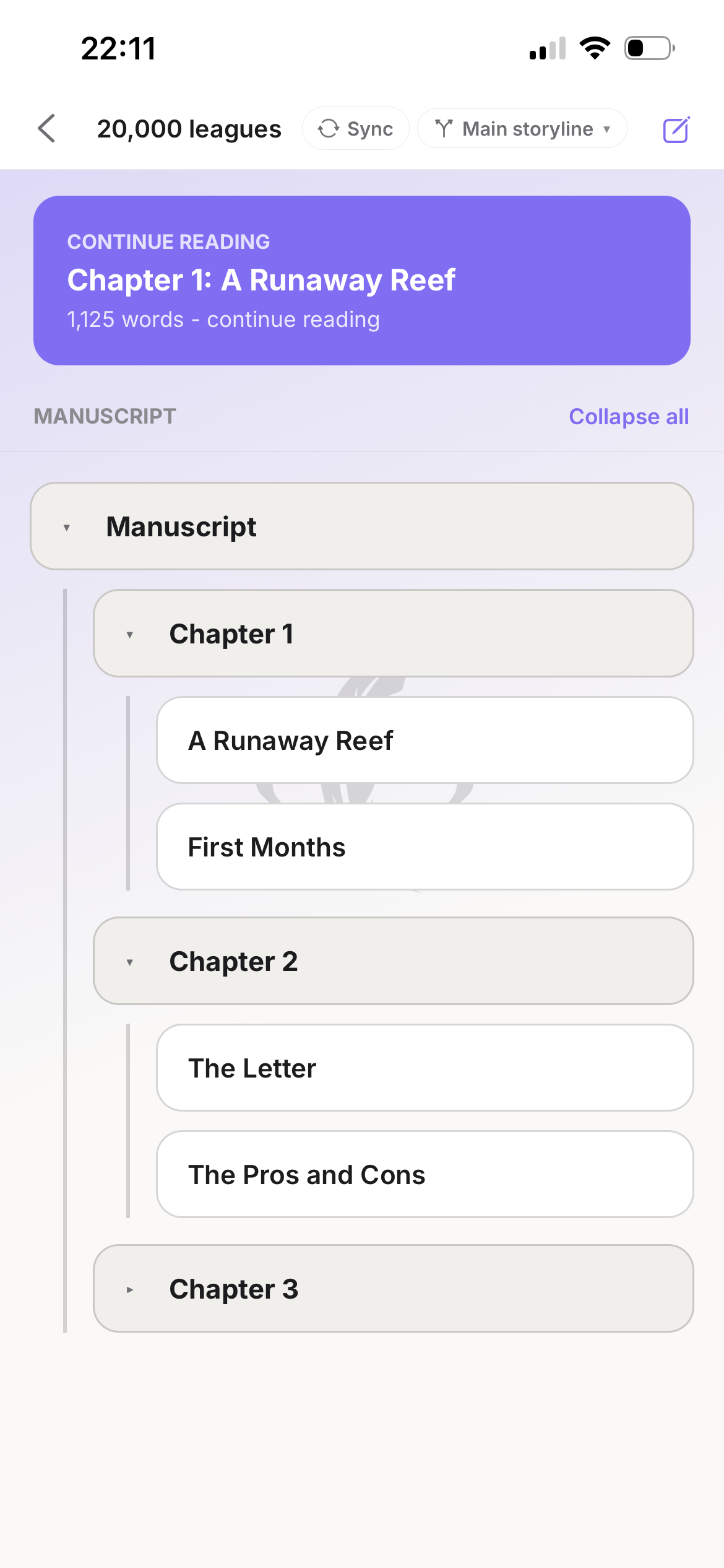 Companion project view in light mode