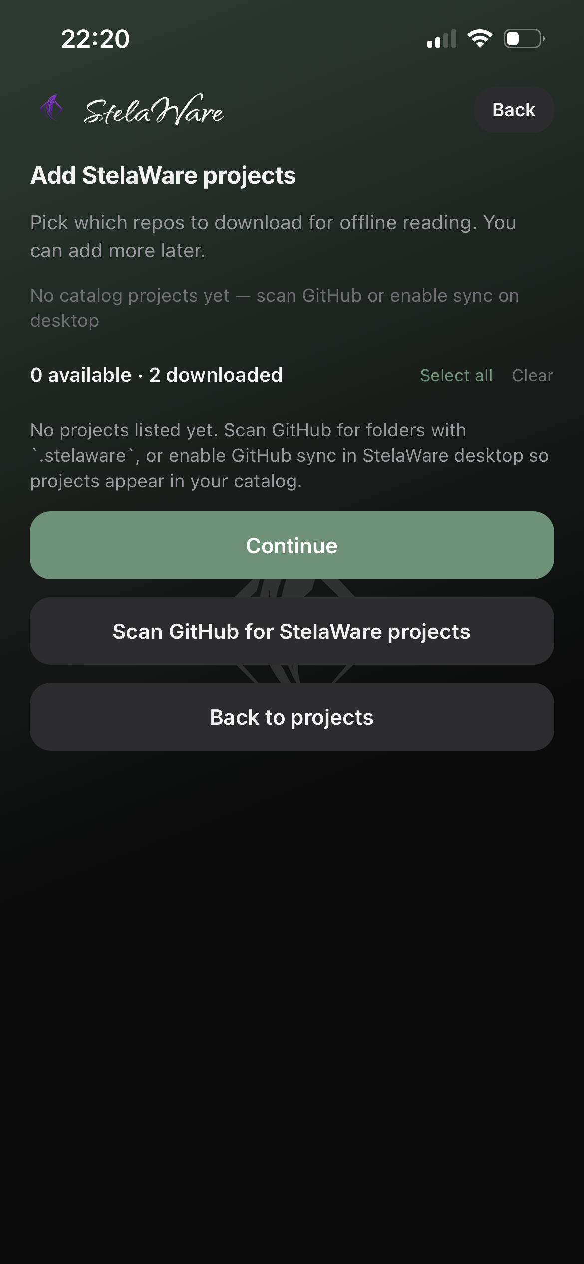 Companion import flow in shade theme