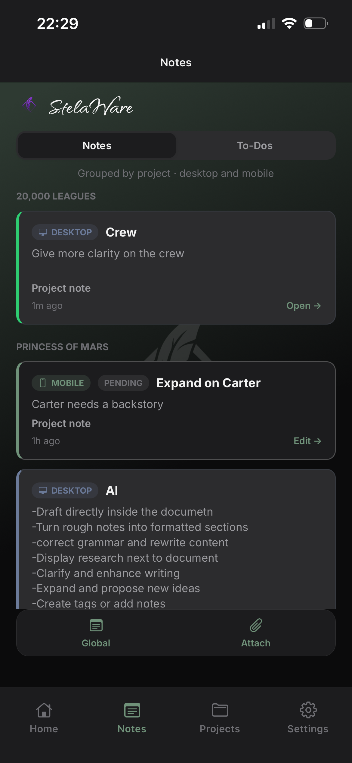 Companion notes overview